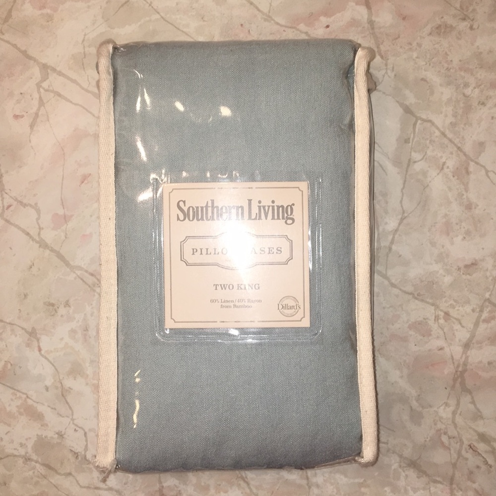 Southern Living linen blend king pillowcases